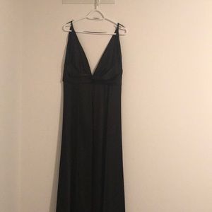 Silk black prome dress